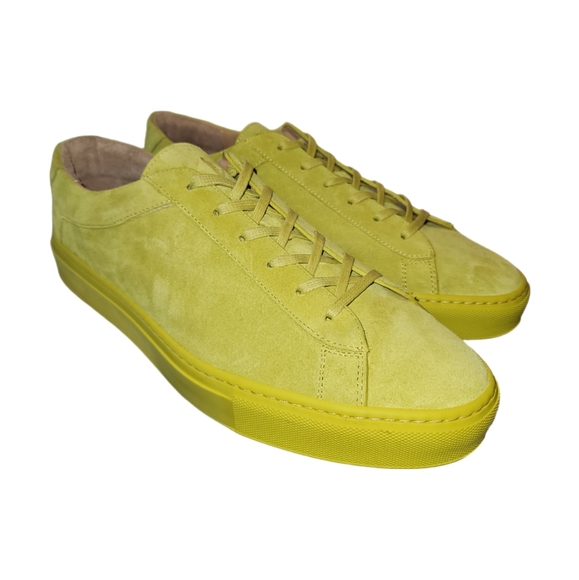 KOIO | Chartreuse Suede Low Top Sneakers in Size EU 44 / US 11.5 - Picture 2 of 7